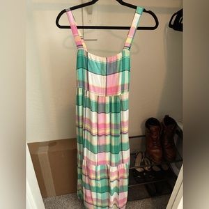 Loft plaid maxi dress, NWT, size S